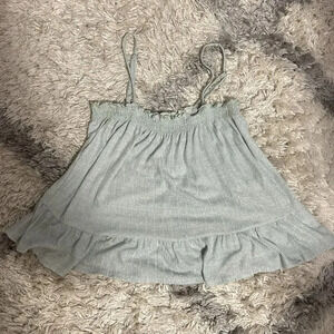 Anthropologie Sparkly Amadi Womens Small S Boho Top Cami Teal Y2K